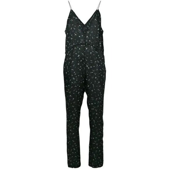 NWOT IRO Bemera 100% Silk Floral Jumpsuit Black And White  EU 36 US 4 - RRP £420 - Picture 4 of 13